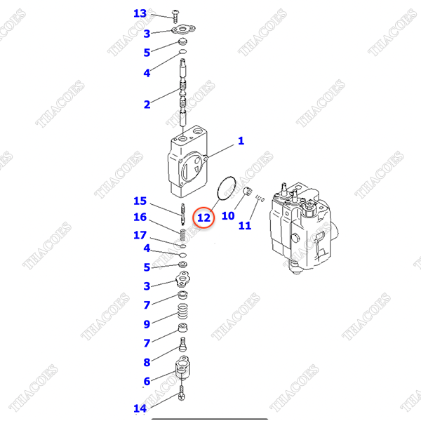 Vòng đệm oring 30A-61-11750