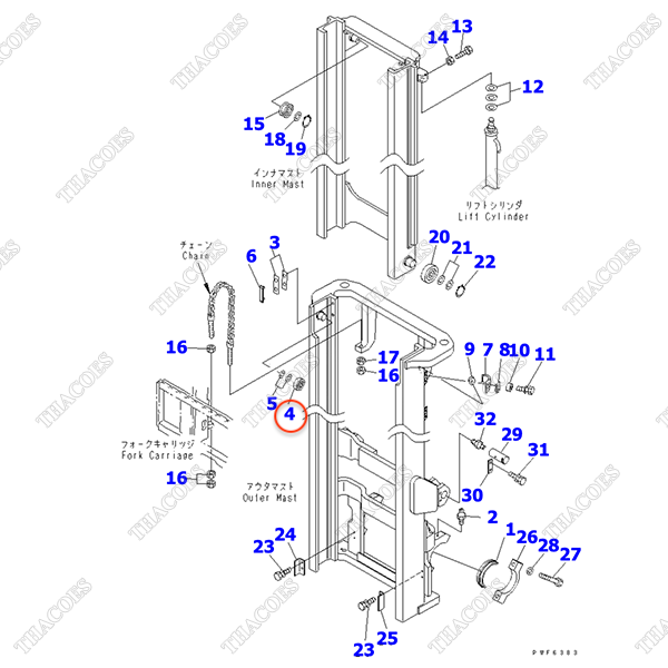 Vòng bi nâng hạ 37B-9AA-1112 (S)