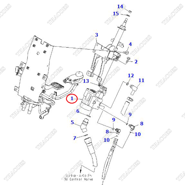 Van điều khiển lái 3EB-34-61110 (có cảm biến góc lái)