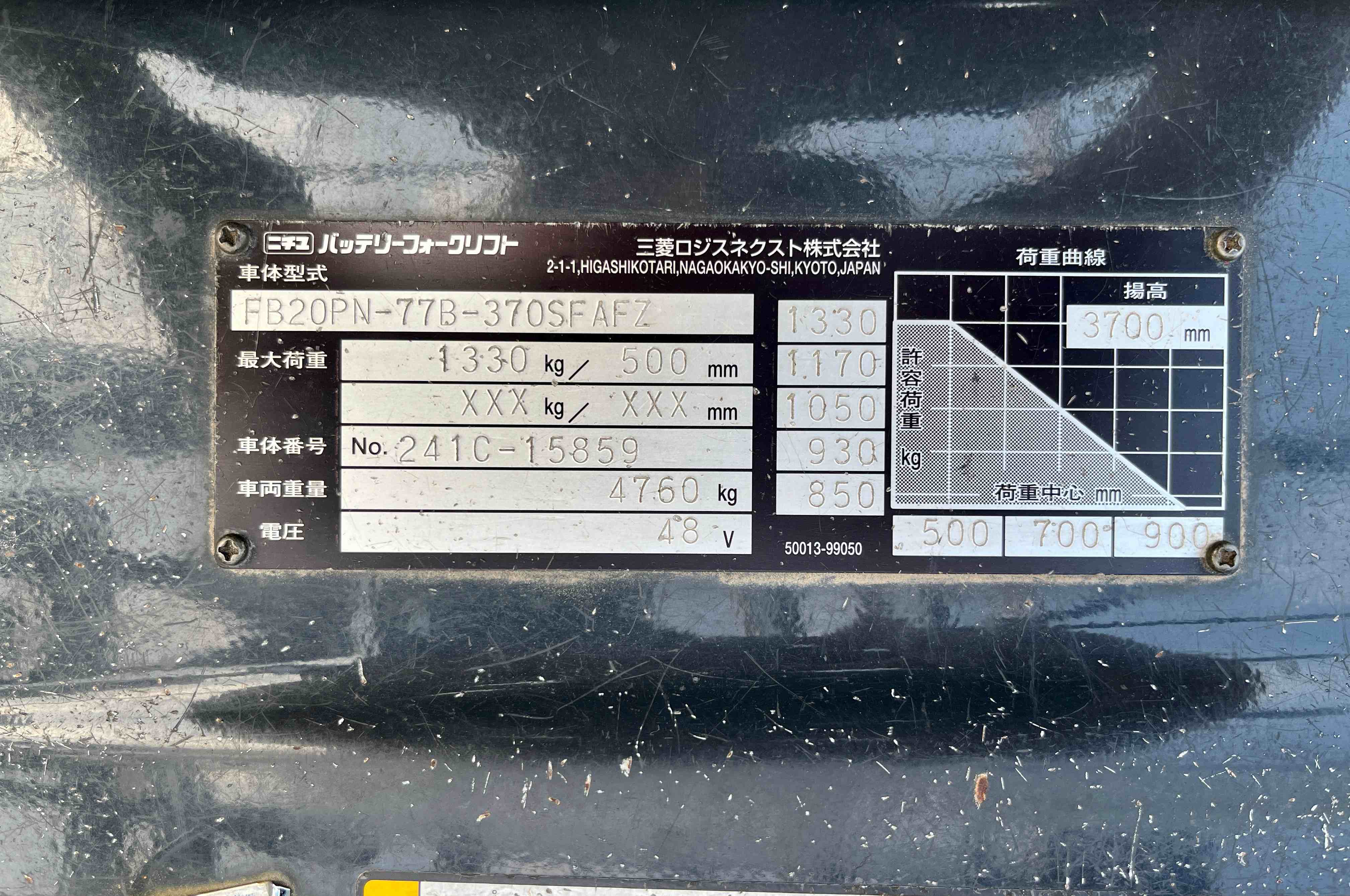 XE NÂNG ĐIỆN NGỒI LÁI NICHIYU 2 Tấn FB20PN-77B-370SFAFZ (2019)