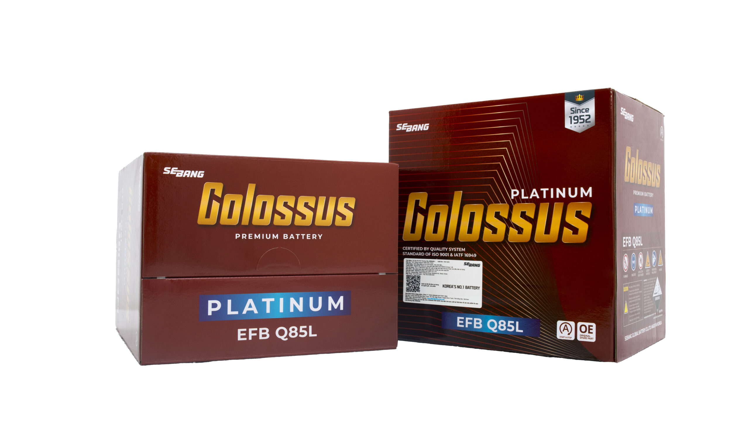 BÌNH ẮC QUY COLOSSUS EFB Q85L (65AH)