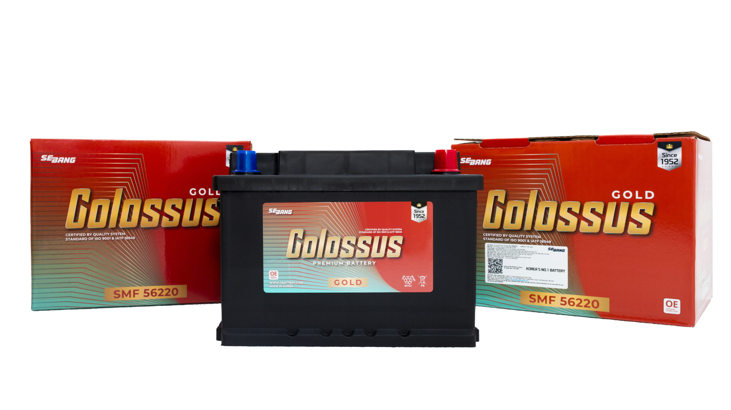 BÌNH ẮC QUY COLOSSUS SMF 56220 (DIN 62AH - L)