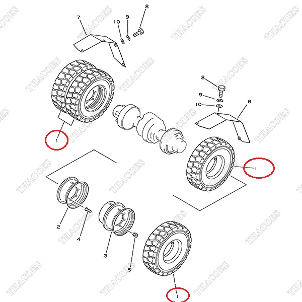 Lốp trước kép 34B-27-33120; 34B-27-33130; 34B-27-33140