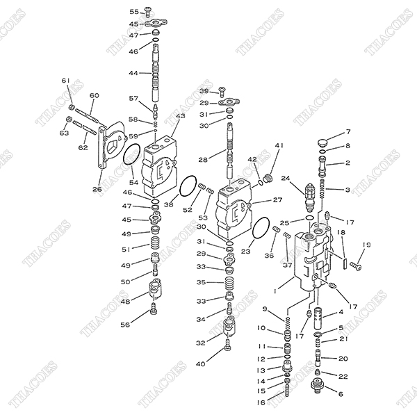 (2sv) Cụm van điều khiển 3EB-61-23212