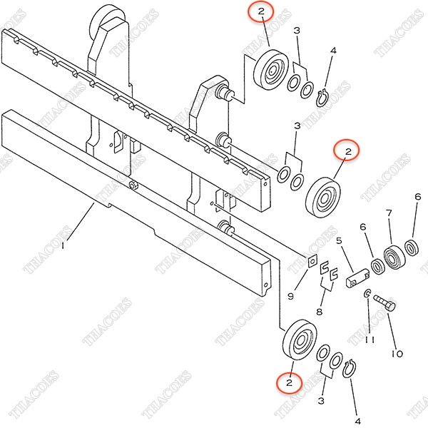 Vòng bi nâng hạ 37B-9AA-2131 (L)