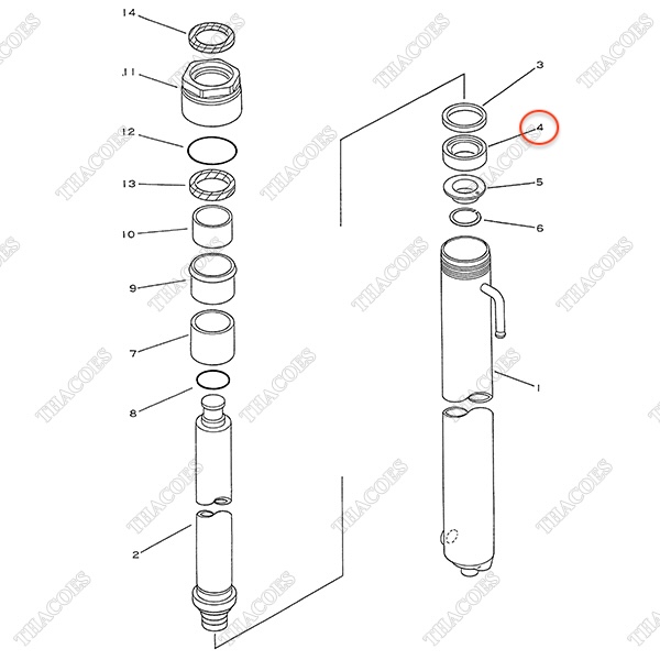 Phớt piston 3EB-63-16140 (Kit) (2T2L)