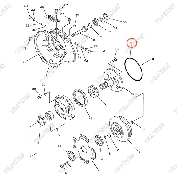 Vòng đệm oring bơm số 3EB-13-22442