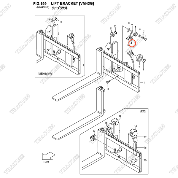 (45) Vòng bi nâng hạ 24258-33401 (OD91,5)