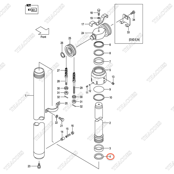 (35/40) Phớt piston 228C0-82441 (trước)