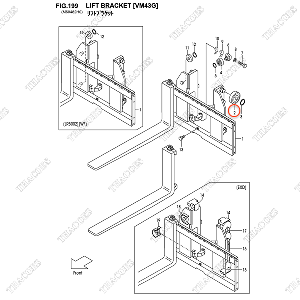 (35/40/45) Vòng bi nâng hạ 23818-20701 (OD143,5)