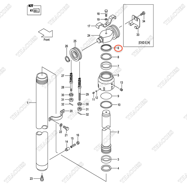 (35/40) Phớt bụi 228C0-82531 (trước)