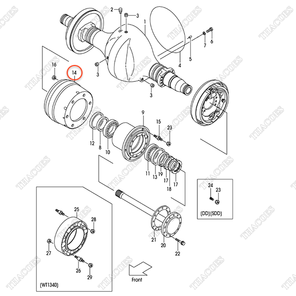 Trống phanh 24603-02021 (FD35/FD40)