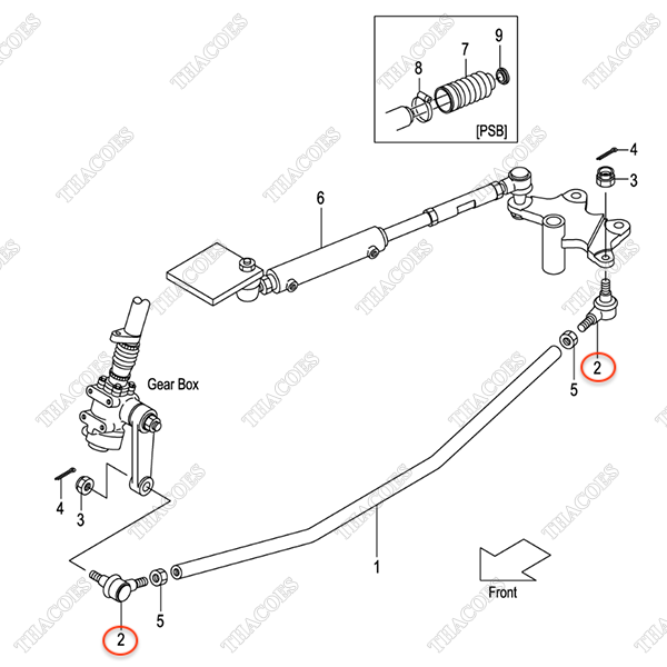 (GB) Khớp nối rotuyn 24234-32331, thanh lái dọc