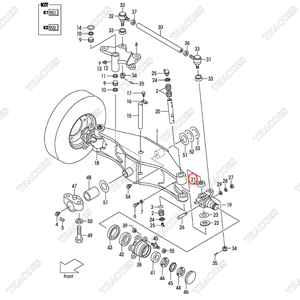 (GB) (K2 902) Vòng bi tì 22654-32201 (2 cái)