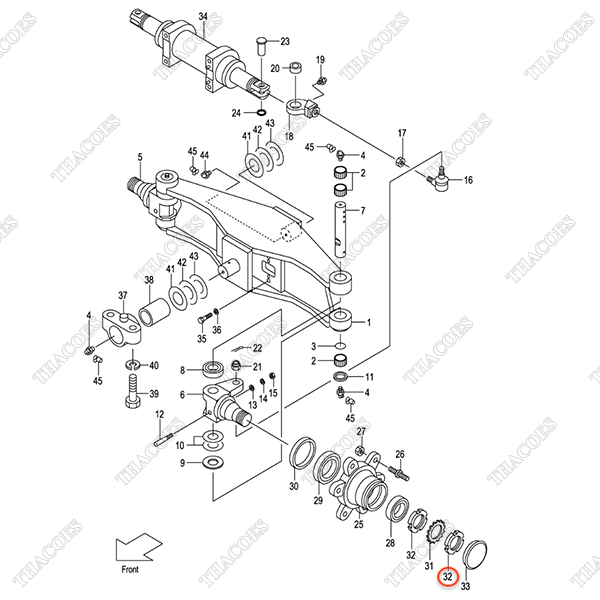 (OBT) Ecu hãm vòng bi moay ơ 03192-00011
