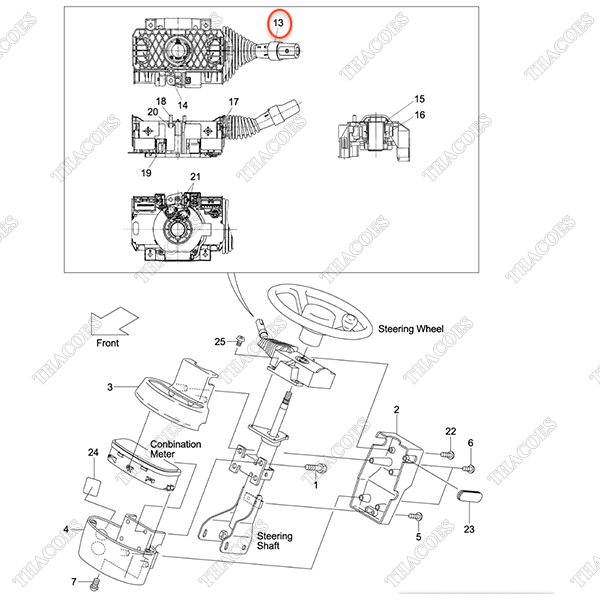 Cụm công tắc đèn 243C4-40501 (MT)