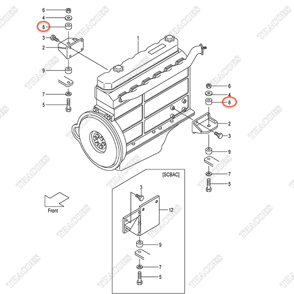 Cao su giảm chấn 235C1-02051