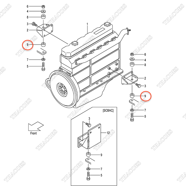 Cao su giảm chấn 235C1-02151