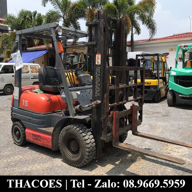 Xe nâng dầu Toyota 1,5 Tấn Nhật Cũ