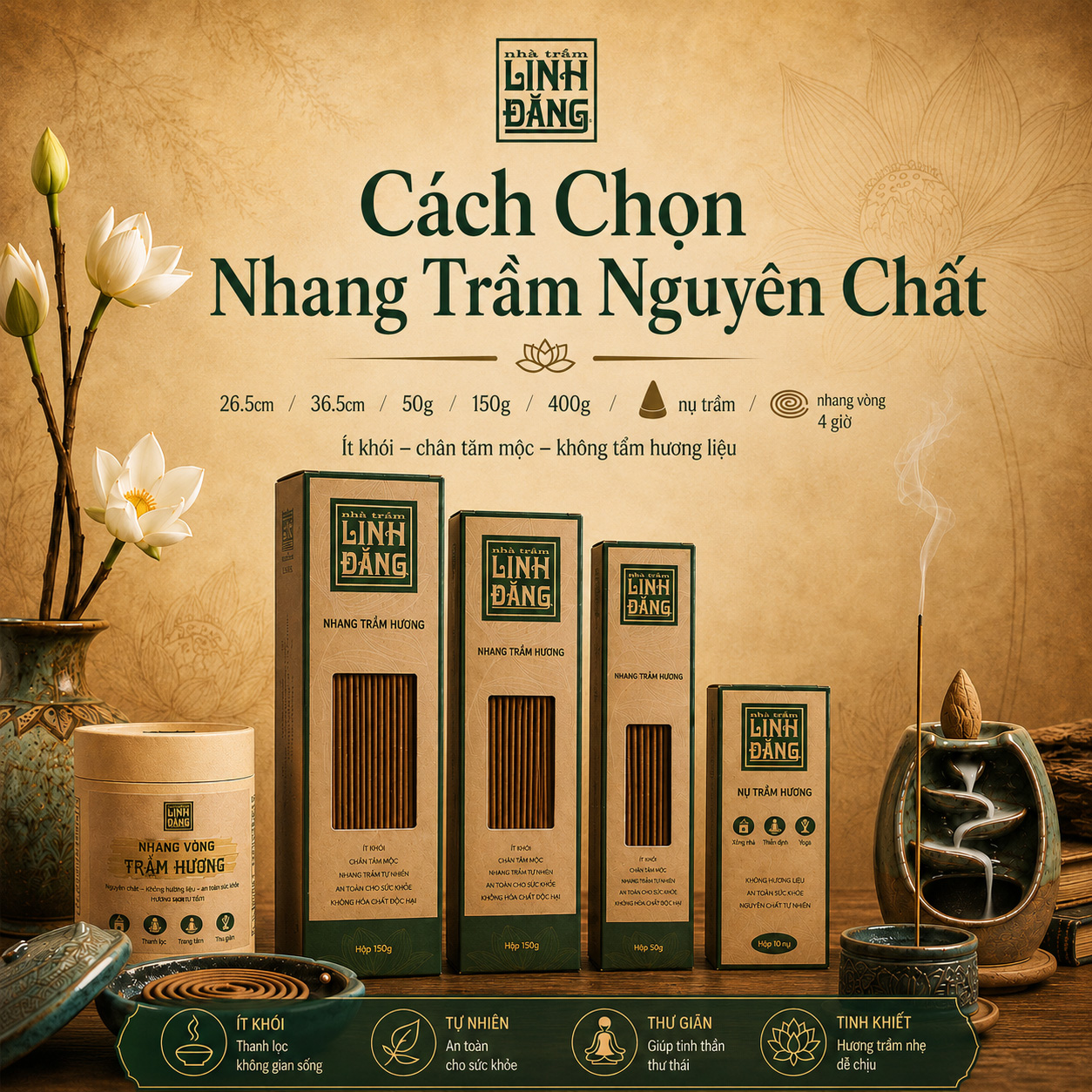 Cách Chọn Nhang Trầm Hương Nguyên Chất, Ít Khói, Không Hóa Chất