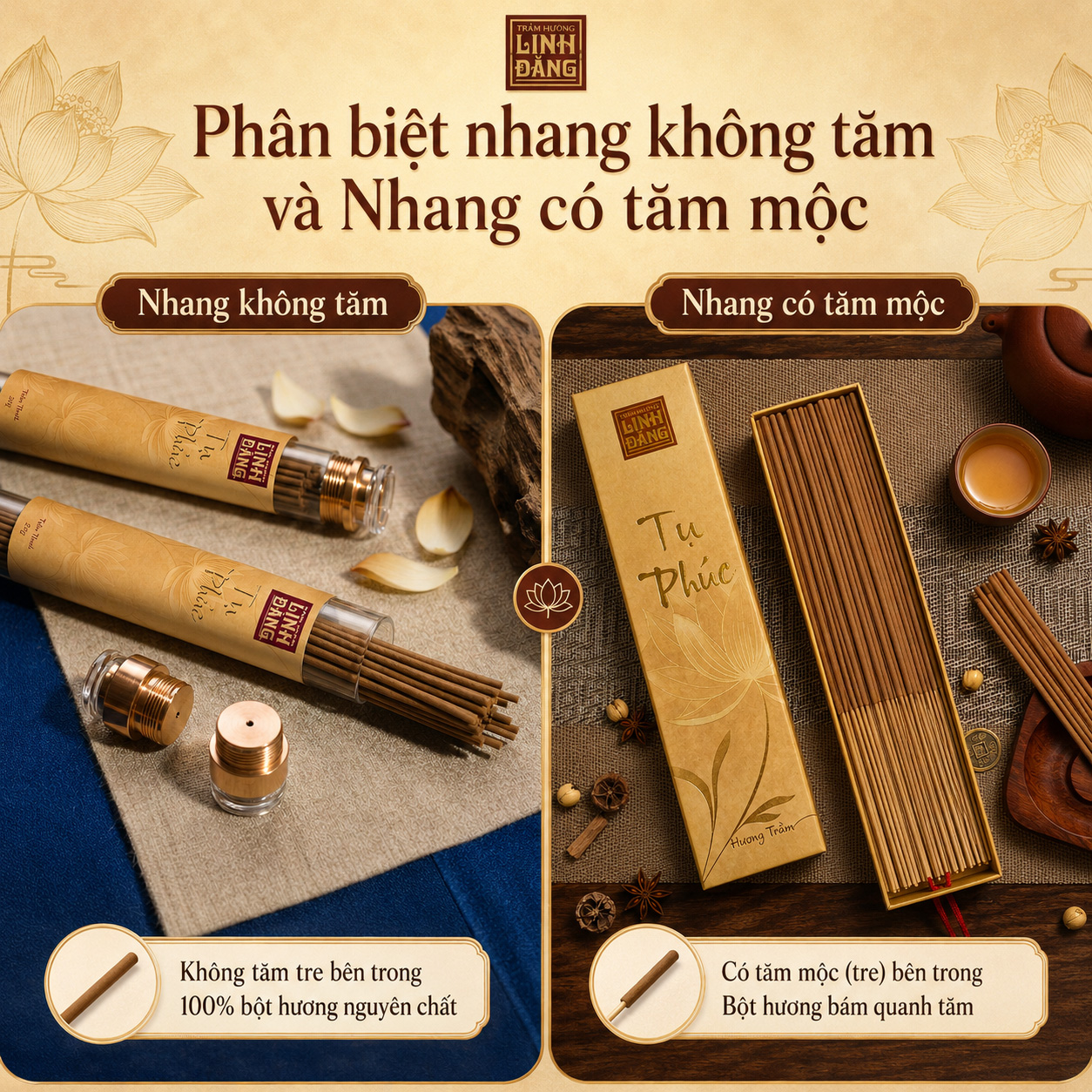 Nhang Trầm Có Tăm Và Không Tăm Khác Nhau Thế Nào?