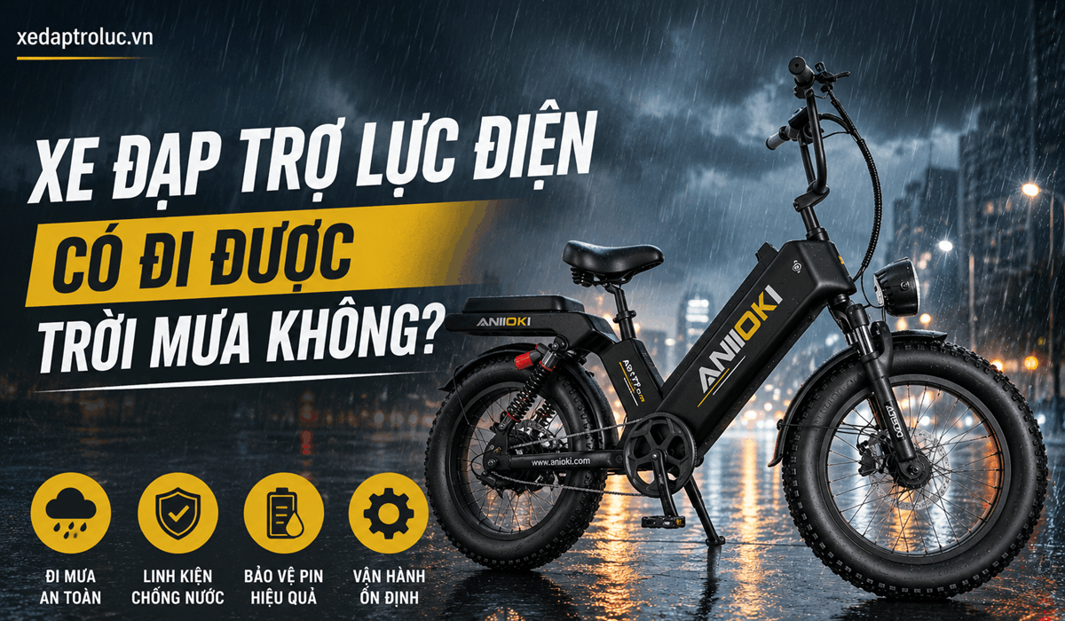 Xe đạp trợ lực điện có đi được trời mưa không?