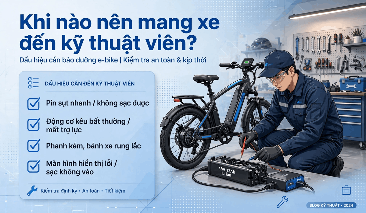 Khi nào nên mang xe đến kỹ thuật viên?