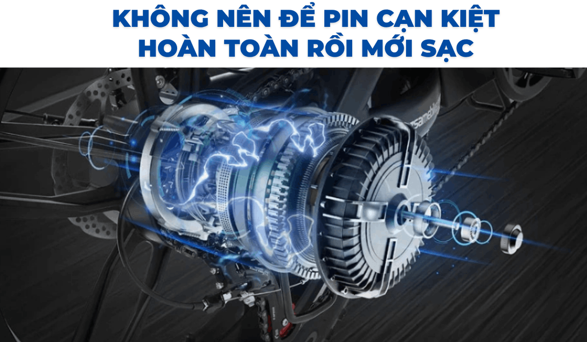 Không nên để pin cạn kiệt hoàn toàn rồi mới sạc