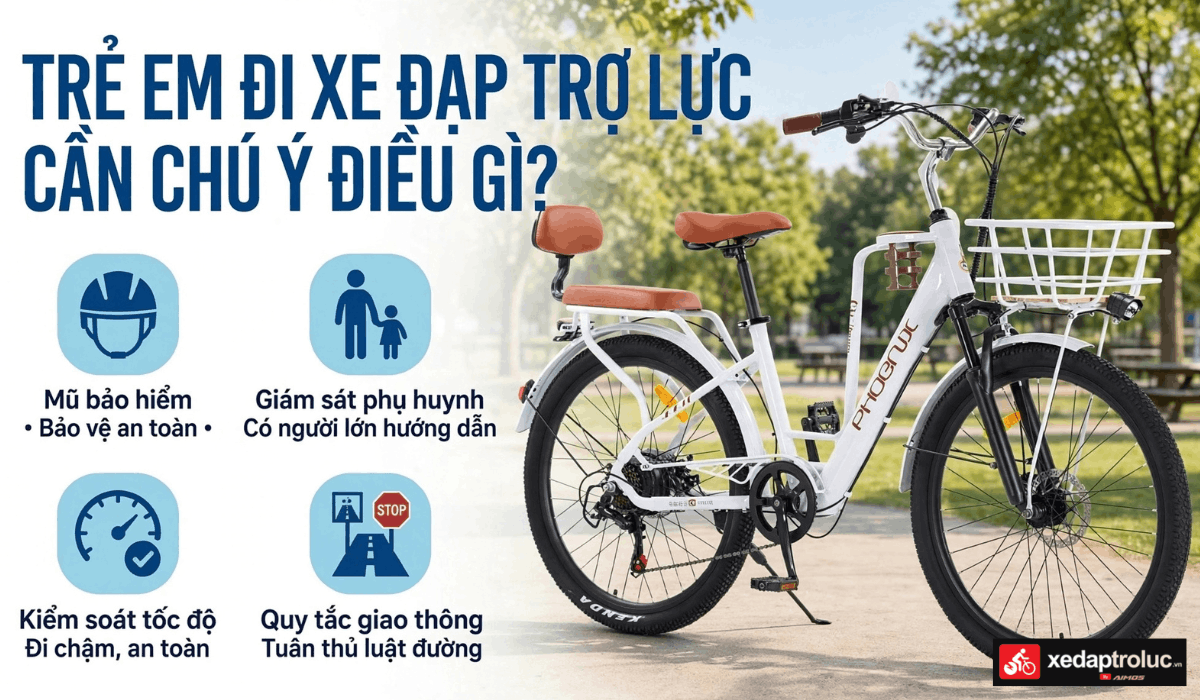 Trẻ em đi xe đạp trợ lực cần chú ý điều gì?