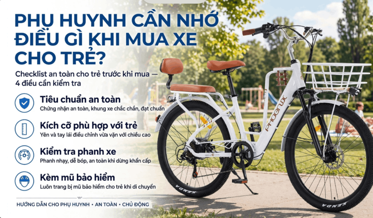 Phụ huynh cần nhớ điều gì khi mua xe cho trẻ?