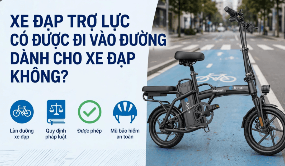 Xe đạp trợ lực có được đi vào đường dành cho xe đạp không?