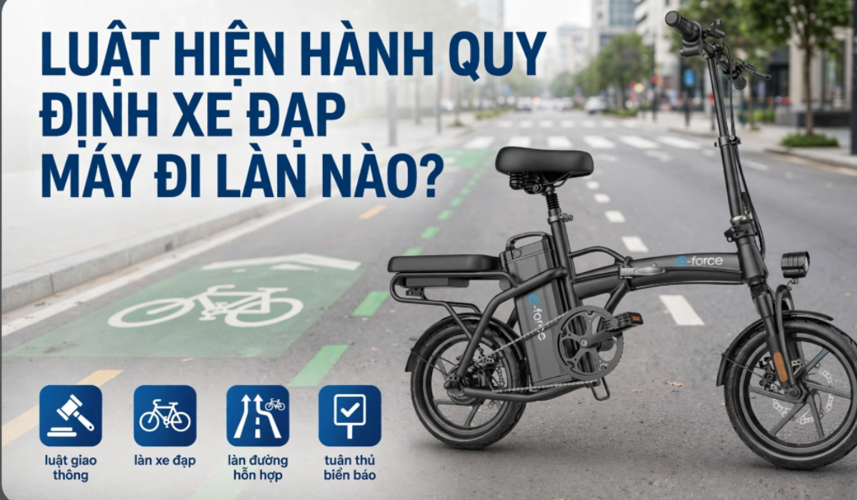 Luật hiện hành quy định xe đạp máy đi làn nào?