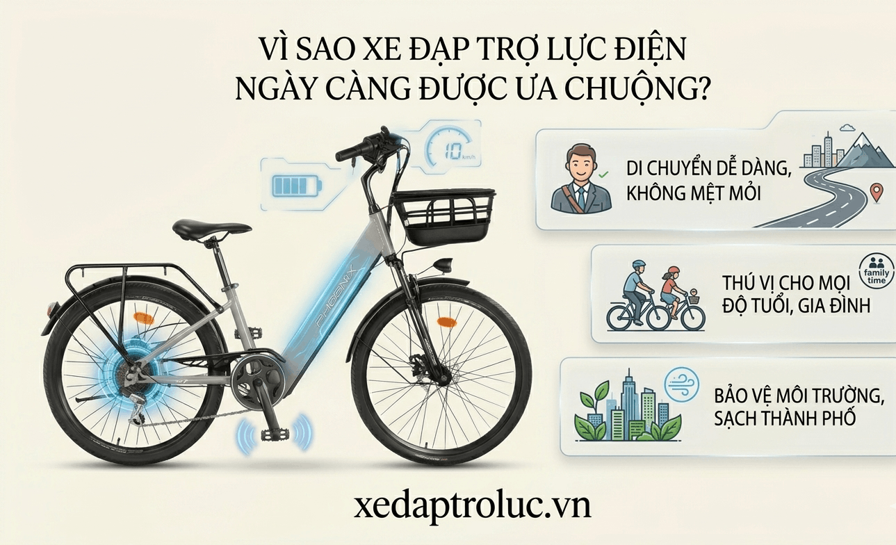 Vì sao xe đạp trợ lực điện ngày càng được ưa chuộng?