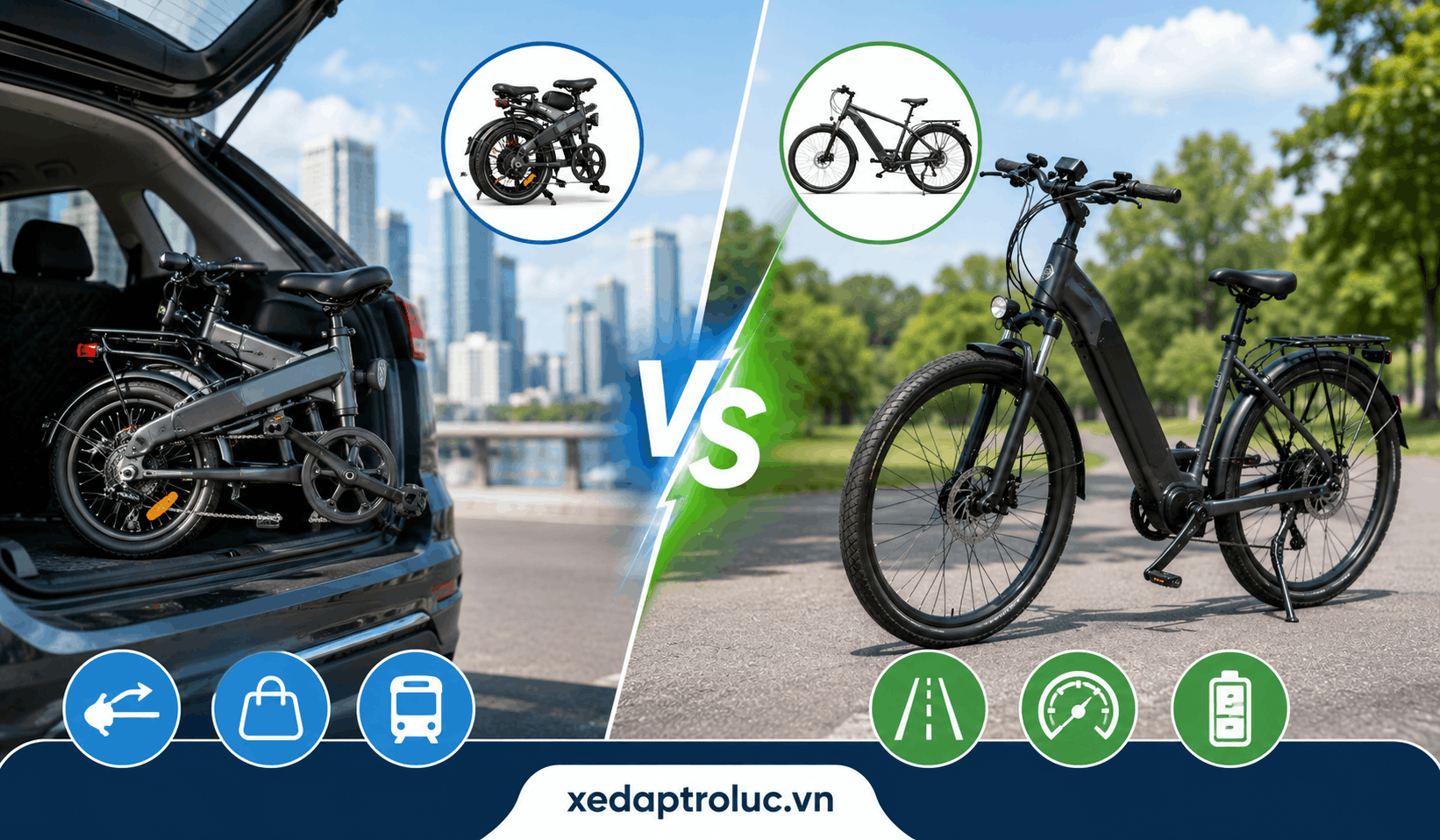 So sánh xe đạp trợ lực điện gấp gọn và xe không gấp – Loại nào tốt hơn?