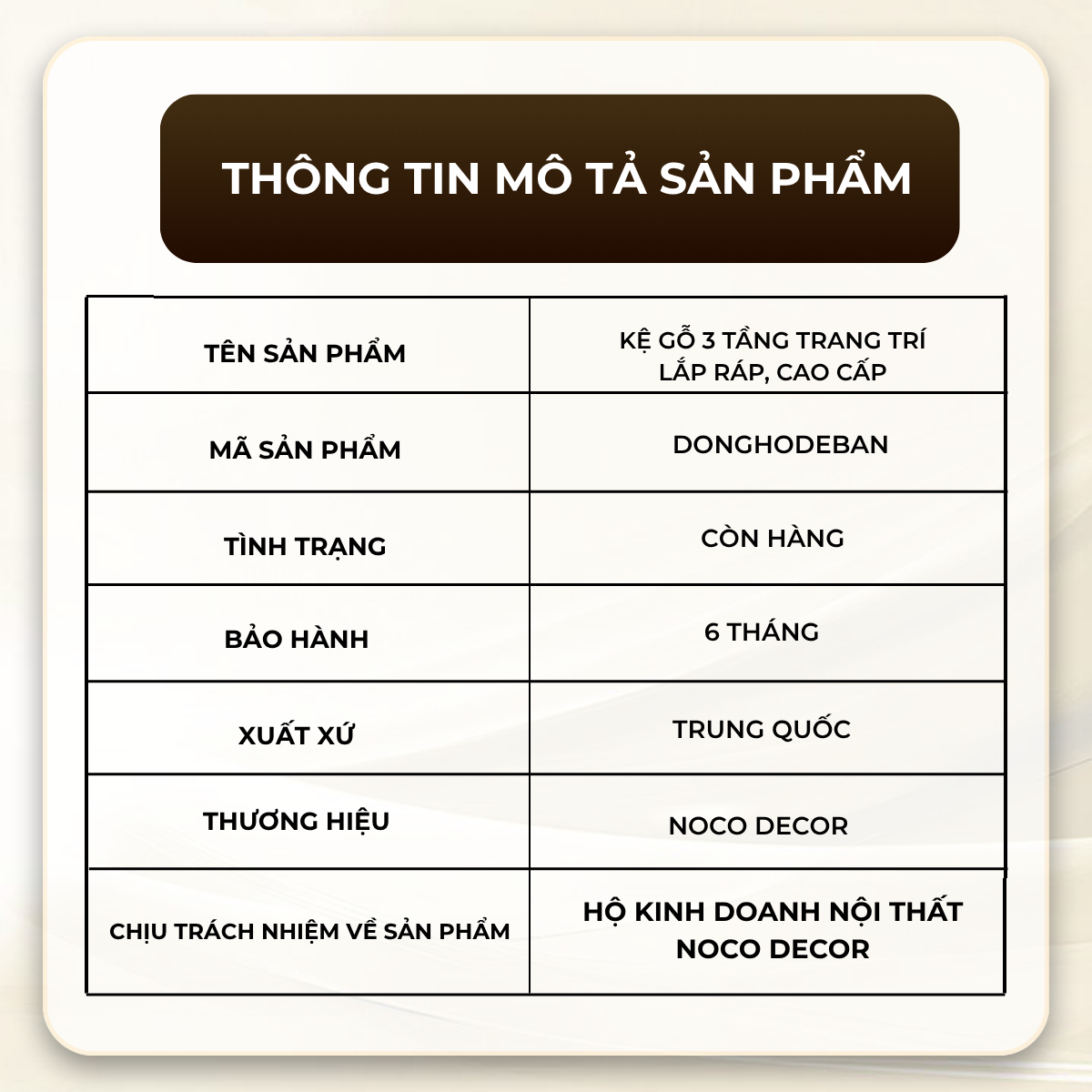 Kệ gỗ 3 TẦNG trang trí lắp ráp, cao cấp