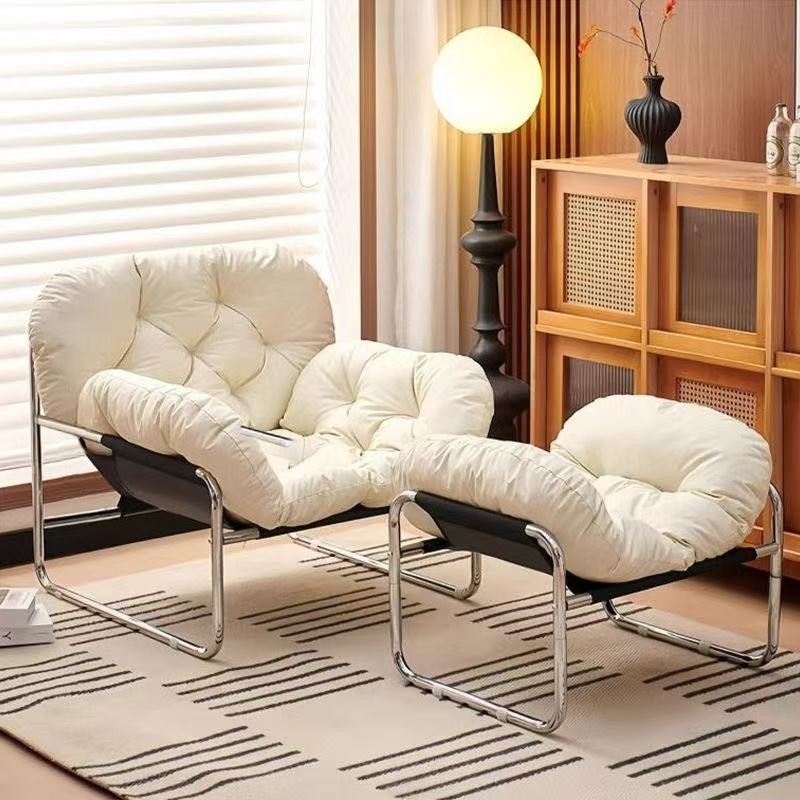Ghế Sofa Đơn Phong Cách Bắc Âu  Da Chống Xước Cao Cấp  Lõi Bông Mềm Mại  Thiết Kế Cong Êm Ái