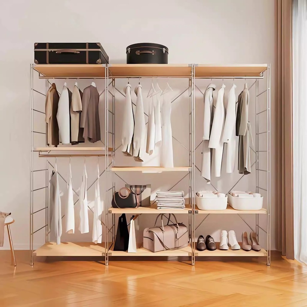 Tủ Quần Áo Gỗ Mở Gia Dụng, lắp ráp