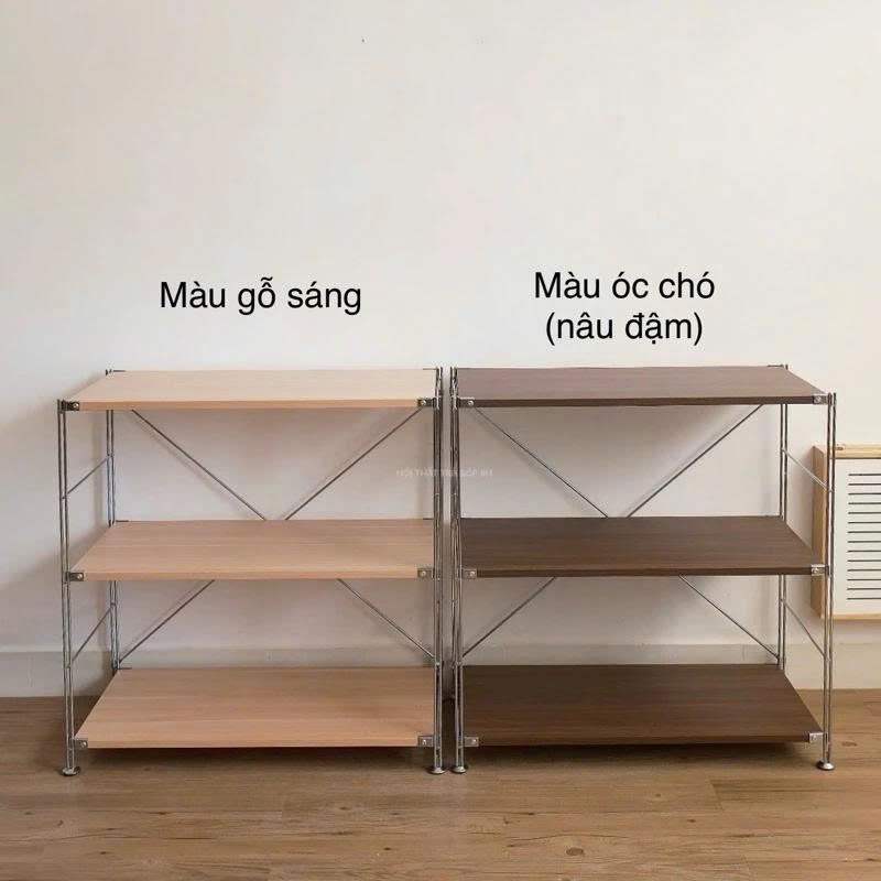 Kệ gỗ 3 TẦNG trang trí lắp ráp, cao cấp