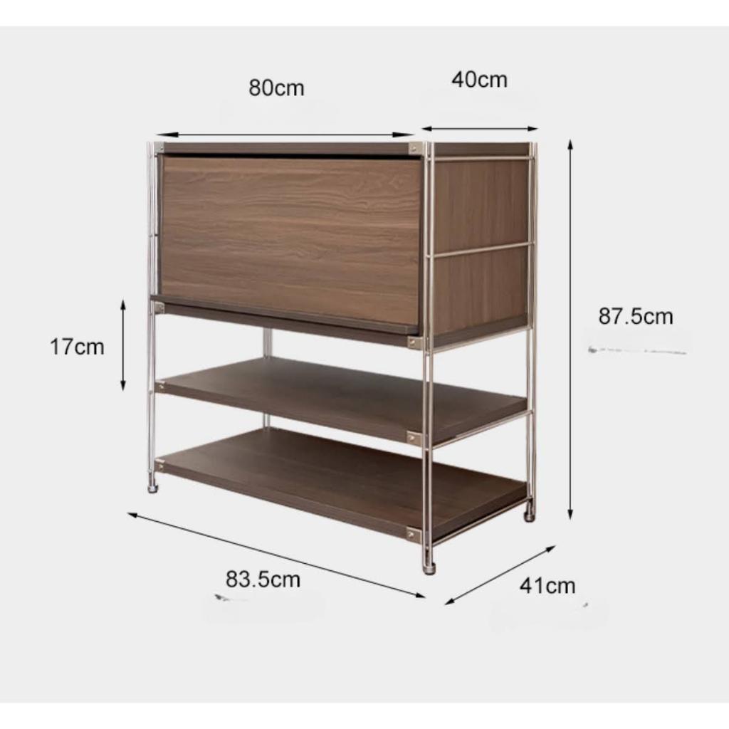 Tủ Lưu Trữ Đa Năng+Kệ Để Đồ Thông Minh Phong Cách Nhật-Tủ Trưng Bày Tạp Chí màu đen