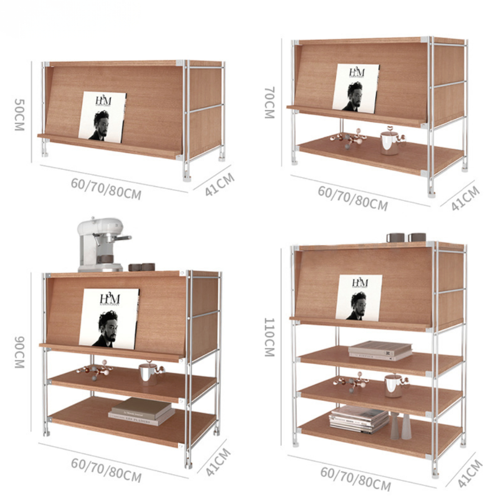 Tủ Lưu Trữ Đa Năng+Kệ Để Đồ Thông Minh Phong Cách Nhật-Tủ Trưng Bày Tạp Chí màu đen