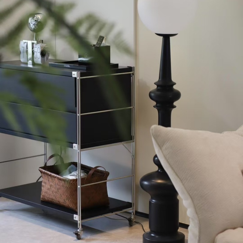 Tủ Lưu Trữ Kéo Đa Năng+Kệ Để Đồ Thông Minh (Black)