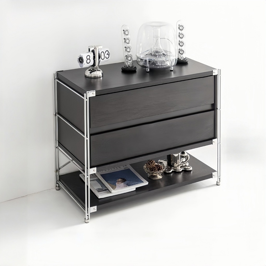 Tủ Lưu Trữ Kéo Đa Năng+Kệ Để Đồ Thông Minh (Black)