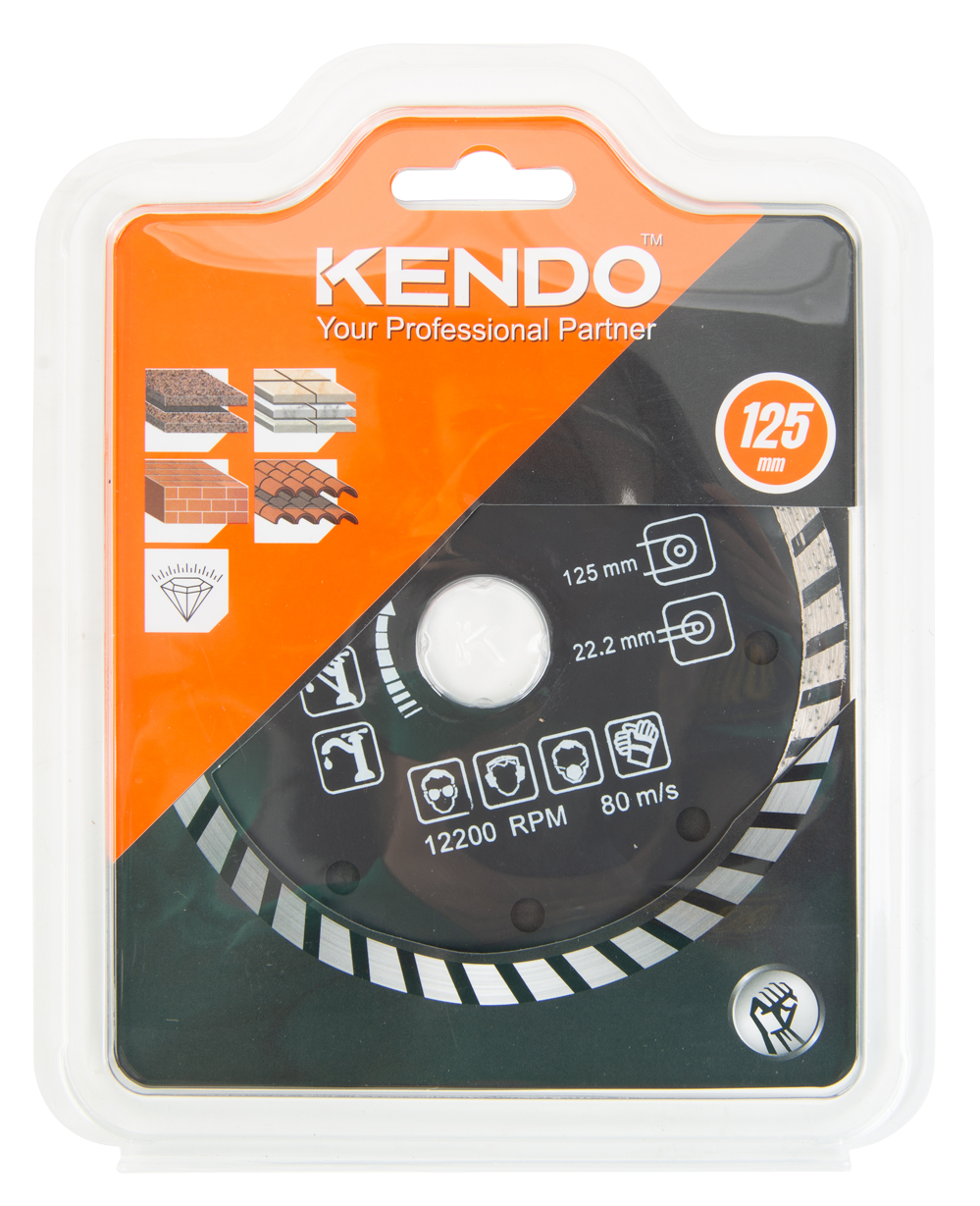 Đĩa cắt kim cương vành Turbo 125×22.23/20/16mm Kendo - 61212112