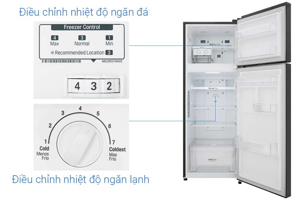 Tủ lạnh LG GN-M208BL inverter 209 lít - Chính Hãng