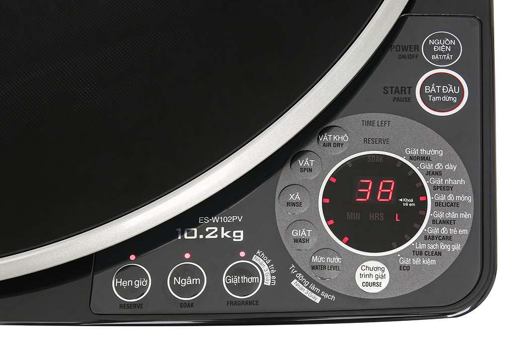 Máy giặt Sharp ES-W102PV-H lồng đứng 10.2 kg - Chính hãng