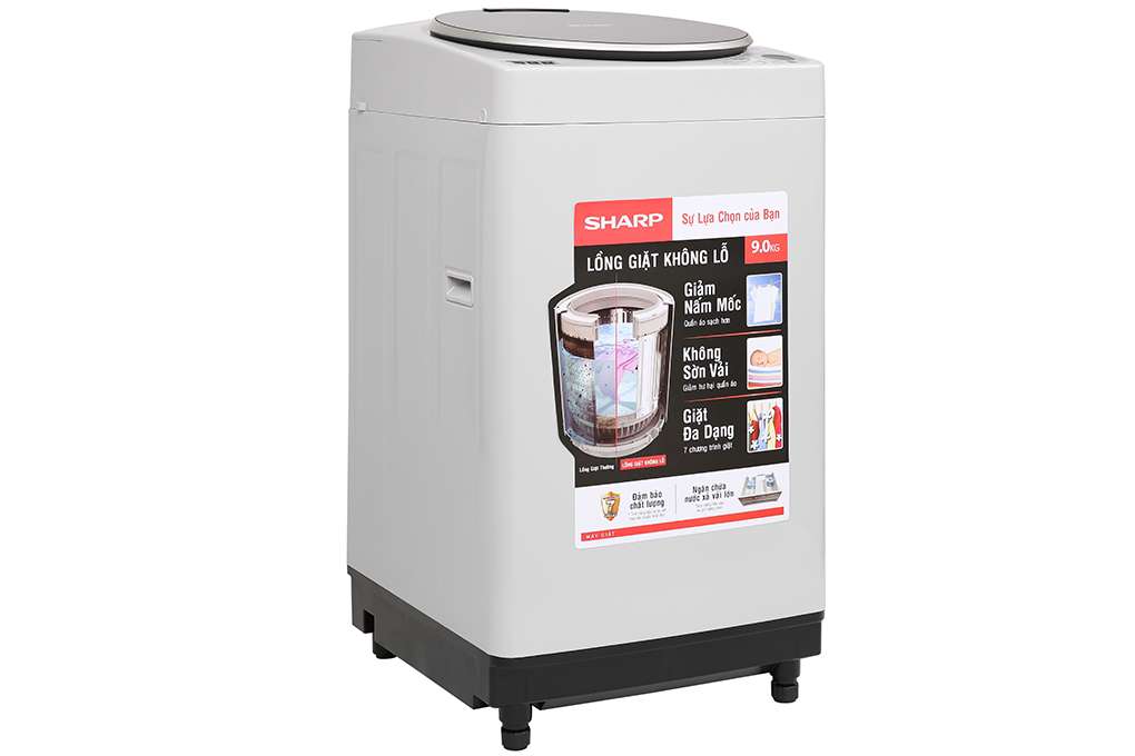Máy giặt Sharp ES-W90PV-H lồng đứng 9kg - Chính hãng