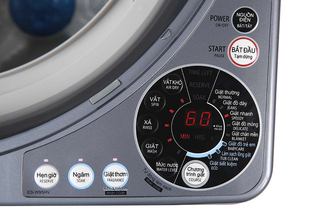 Máy giặt Sharp ES-W95HV-S lồng đứng 9.5kg - Chính hãng