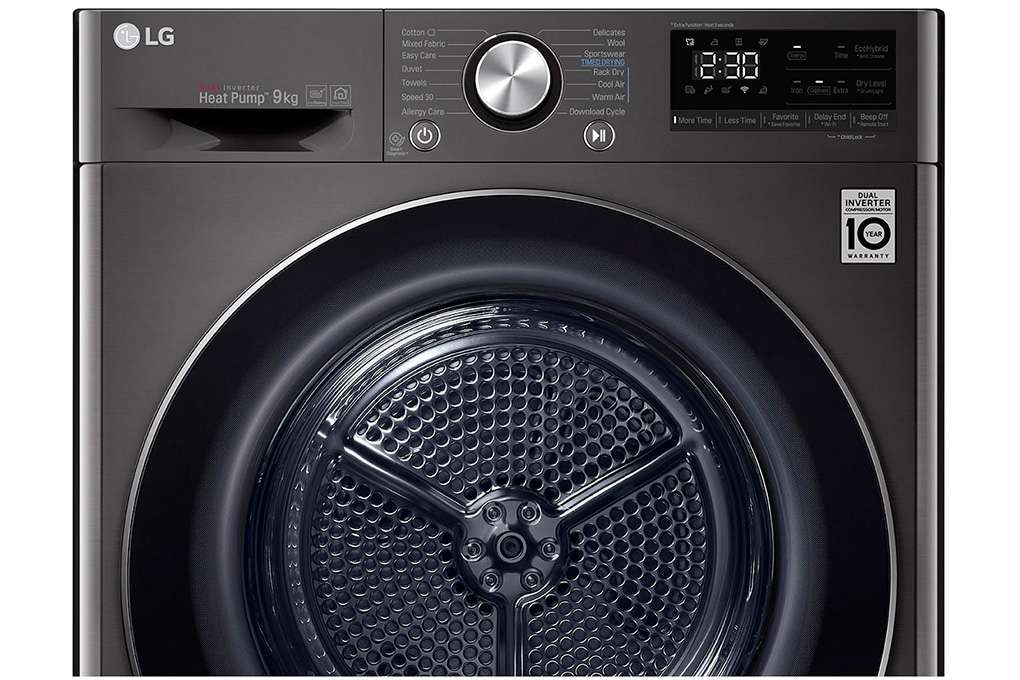 Máy sấy bơm nhiệt LG 9kg DVHP09B