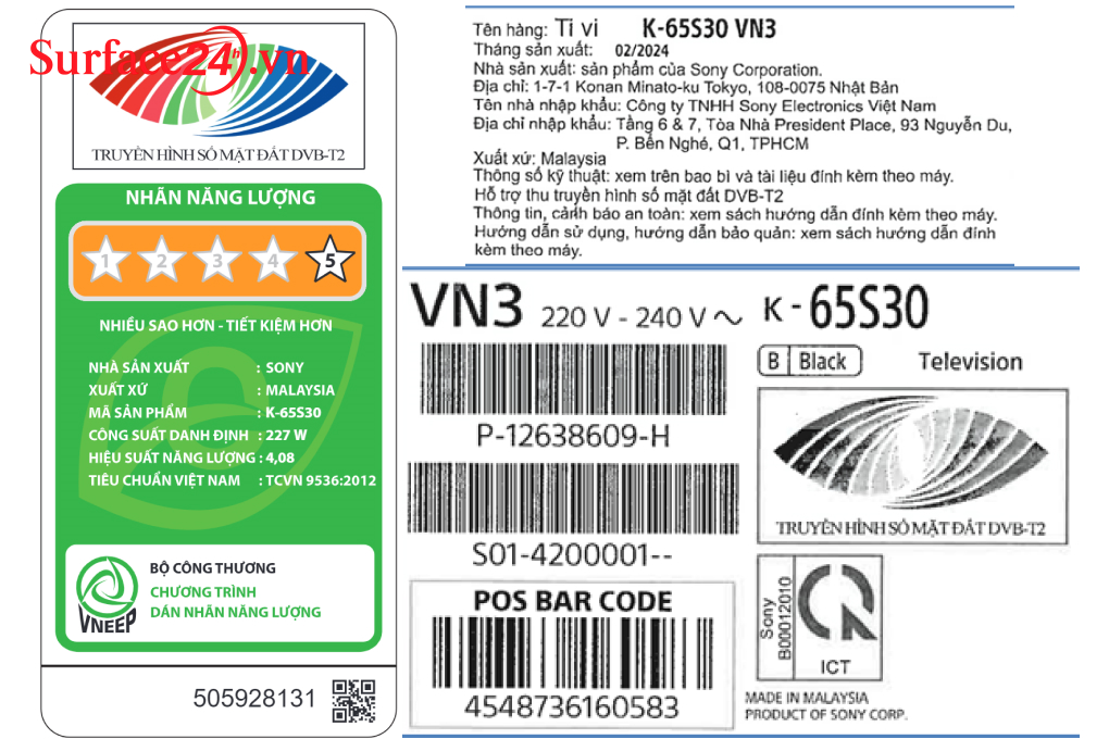 Google Tivi Sony 4K 65 inch K-65S30