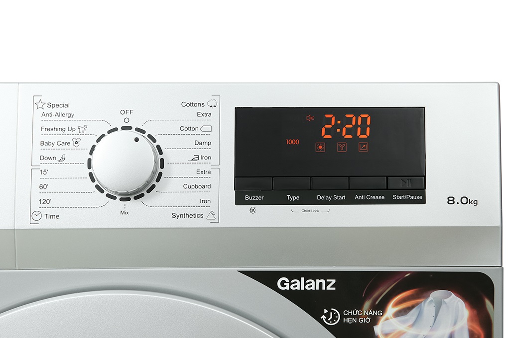 Máy sấy thông hơi Galanz 8 Kg DV-80T5C(S) - Chính hãng